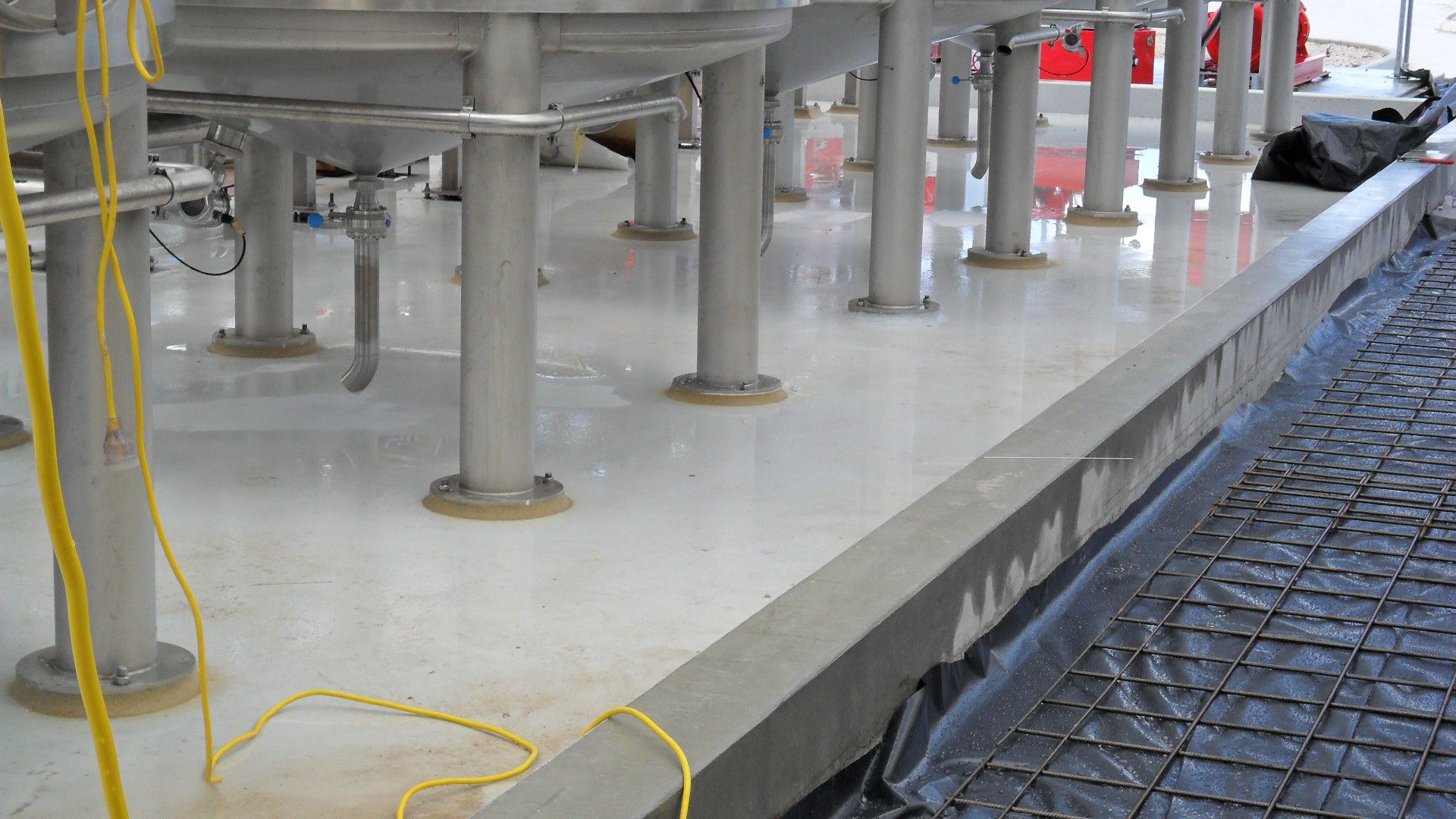 epoxy coating applied to Industrial bund
