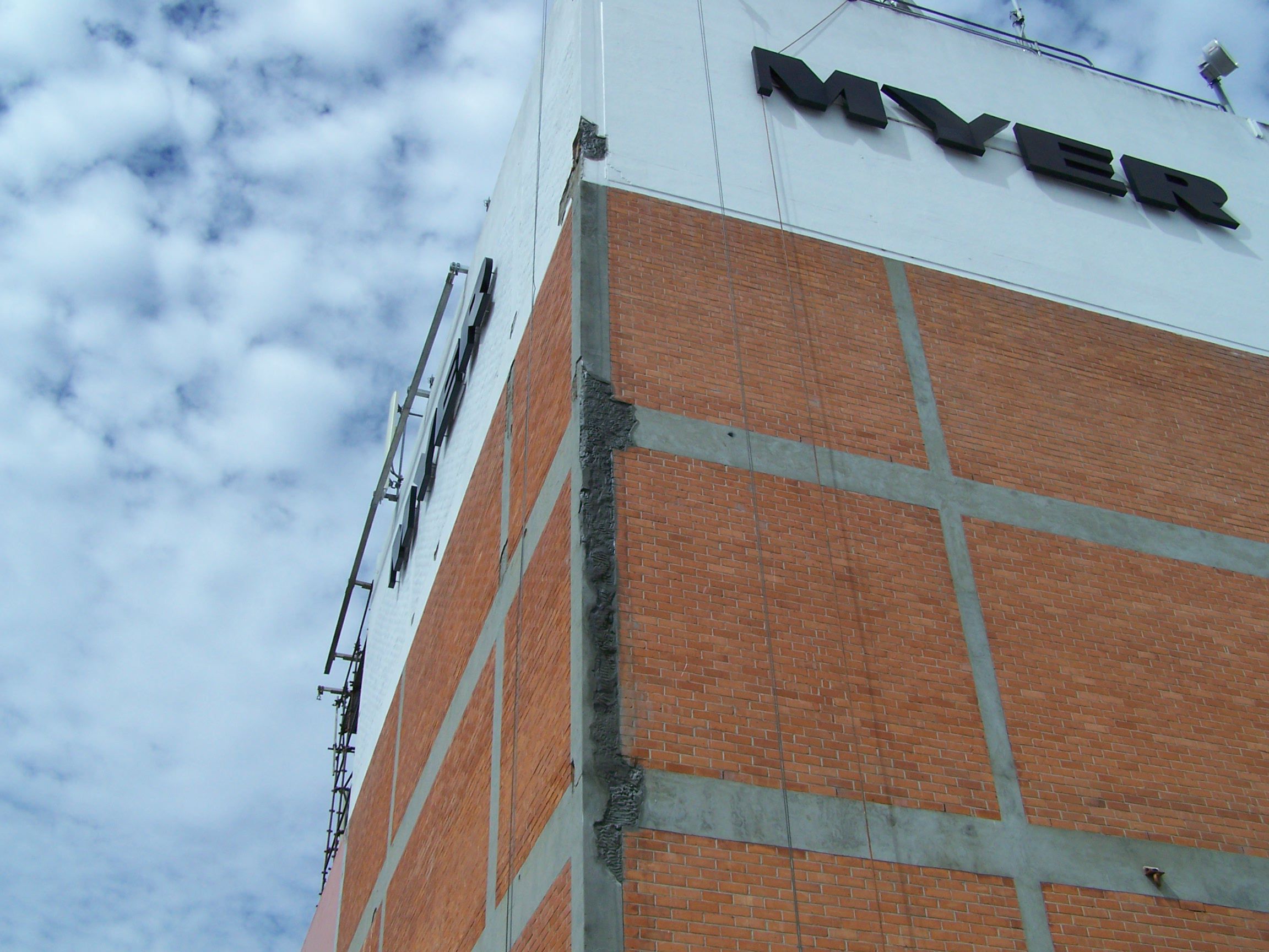 the Launceston myer building facade