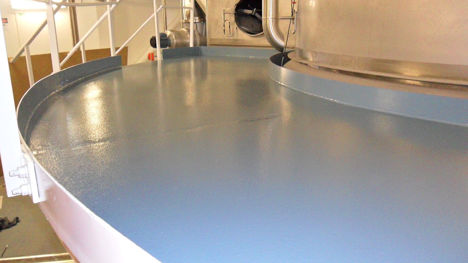 epoxy coating applied to production equipment